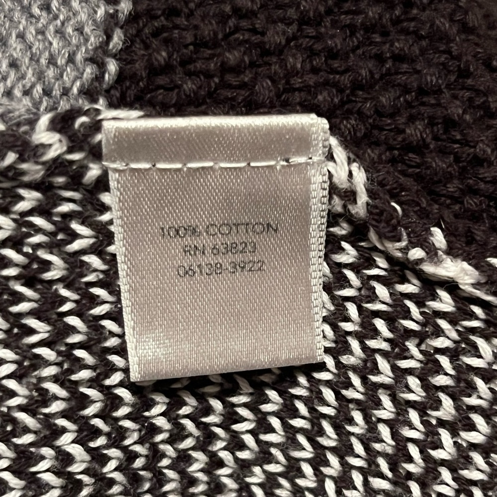 CJ Banks Black and White Zip Up Sweater - Picture 5 of 8